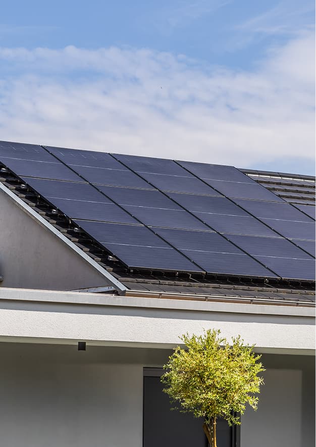 Impianto fotovoltaico sul tetto di un’abitazione